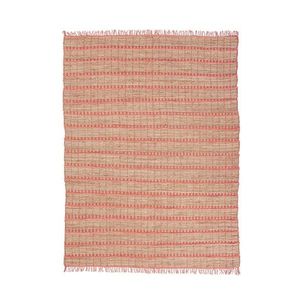 Covor Ruanda, Bizzotto, 160x230 cm, iuta/bumbac, tesut manual, maro/roz imagine