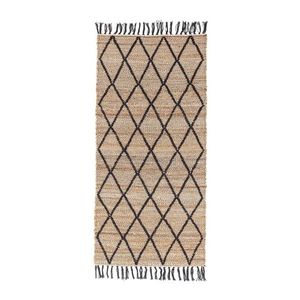 Covor Shaila, Bizzotto, 70x140 cm, iuta, natural/negru imagine
