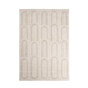 Covor Zina, Bizzotto, 160x230 cm, polipropilena/poliester, crem/gri imagine