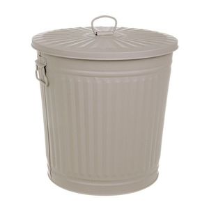 Cos de gunoi London, Bizzotto, D36x37 cm, 35L, zinc galvanizat, grej imagine