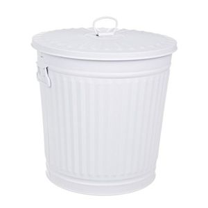 Cos de gunoi London, Bizzotto, D36x37 cm, 35L, zinc galvanizat, alb imagine