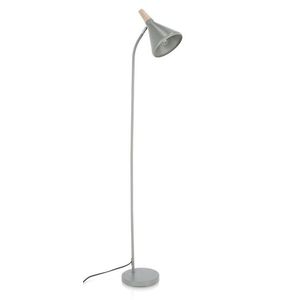 Lampadar Brill, Bizzotto, 31x20x148 cm, 1 x E27, 25W, otel/lemn de pin, gri imagine