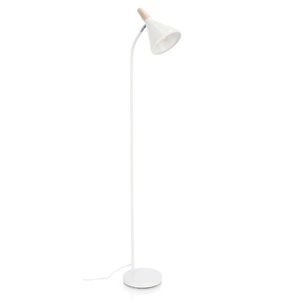 Lampadar Brill, Bizzotto, 31x20x148 cm, 1 x E27, 25W, otel/lemn de pin, alb imagine