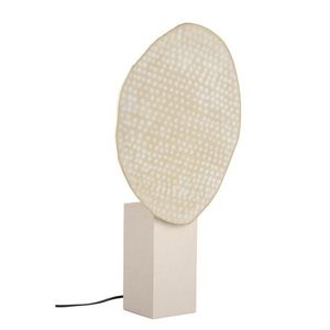 Lampa de masa Neev, Bizzotto, 28x14x57 cm, 1 x E27, 25W, metal, bej imagine