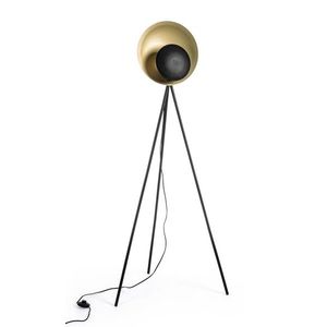 Lampadar Design, Bizzotto, 87x56x155 cm, 1 x E27, 60W, otel, negru/auriu imagine