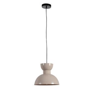 Lustra Jabalpur, Bizzotto, D30x25 cm, 1 x E27, 25W, metal/bumbac, bej imagine