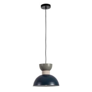 Lustra Jabalpur, Bizzotto, D30x25 cm, 1 x E27, 25W, metal/bumbac, albastru/verde imagine