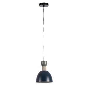 Lustra Jabalpur, Bizzotto, D21x25 cm, 1 x E27, 25W, metal/bumbac, albastru/verde imagine