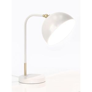Lampa de masa Glasgow, Bizzotto, 32.5x20x41 cm, 1 x E27, 25W, otel, alb imagine