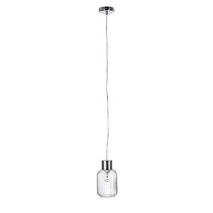 Lustra Showy, Bizzotto, D15x120 cm, 1 x E27, 60W, otel/sticla, transparent/argintiu imagine