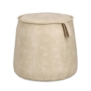 Taburet Rudina, Bizzotto, D52x44 cm, MDF/piele ecologica, ivoriu imagine