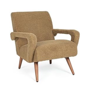 Scaun Berna, Bizzotto, 65x79x74 cm, lemn de pin /poliester cu efect de lana, naro palm imagine