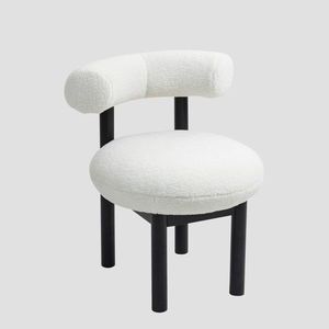 Scaun Pacis, Homla, 65.5x59.5x75.5 cm, lemn/MDF/poliester, ecru/negru imagine