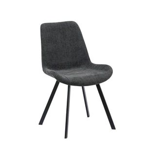 Scaun Silla, Homla, 52x60x83.5 cm, metal/poliester, gri inchis imagine