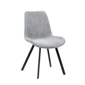 Scaun Silla, Homla, 52x60x83.5 cm, metal/poliester, gri deschis imagine