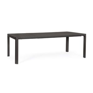 Masa extensibila pentru gradina/terasa Kiplin, Bizzotto, 180-240x100x77.5 cm, aluminiu, gri carbune imagine