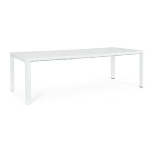Masa extensibila pentru gradina/terasa Kiplin, Bizzotto, 180-240x100x77.5 cm, aluminiu, alb imagine