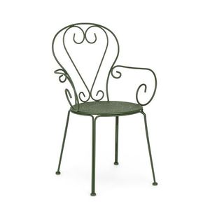 Scaun pentru gradina Etienne, Bizzotto, 49x49x89 cm, otel, invelis e-coating, finisaj mat, verde forest imagine
