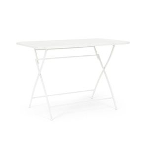 Masa pentru gradina Yvonne, Bizzotto, pliabila, 110x70x72 cm, otel, invelis e-coating, finisaj mat, alb imagine