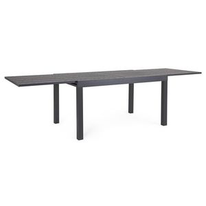 Masa extensibila pentru gradina/terasa Cliv, Bizzotto, 135 - 270 x 90 x 75 cm, aluminiu, antracit imagine