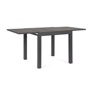 Masa extensibila pentru gradina/terasa Cliv, Bizzotto, 80 - 160 x 80 x 75 cm, aluminiu, antracit imagine