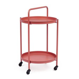 Carucior servire pentru gradina/terasa Austin, Bizzotto, D44.5x70 cm, otel, invelis e-coating, finisaj mat, teracota imagine