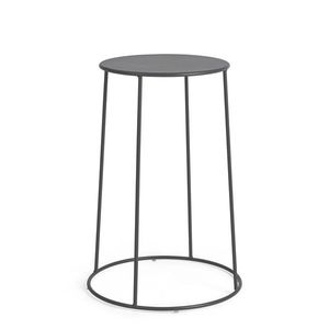Masuta de cafea pentru gradina/terasa Austin, Bizzotto, D35x63 cm, otel, invelis e-coating, finisaj mat, antracit imagine