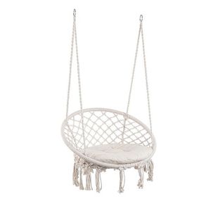 Hamac tip scaun Javier, Bizzotto, D80x130 cm, bumbac/poliester, alb imagine