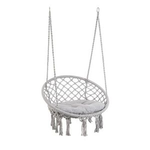 Hamac tip scaun Javier, Bizzotto, D80x130 cm, bumbac/poliester, gri imagine