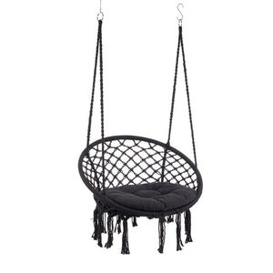 Hamac tip scaun Javier, Bizzotto, D80x130 cm, bumbac/poliester, negru imagine