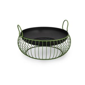 Semineu aer liber Brazier Maylis, Bizzotto, D57x22 cm, otel, verde imagine