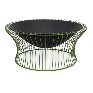 Semineu aer liber Brazier Maylis, Bizzotto, D78x34.5 cm, otel, verde imagine