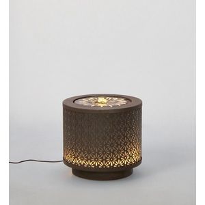 Fantana decorativa cu LED Miki, Bizzotto, D25x23 cm, metal, maro imagine