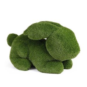 Figurina din iarba artificiala Rabbit, Bizzotto, 110x55x70 cm, polietilena, verde imagine