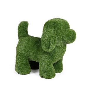 Figurina din iarba artificiala Dog, Bizzotto, 80x45x73 cm, polietilena, verde imagine