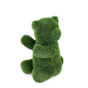 Figurina din iarba artificiala Bear, Bizzotto, 45x40x65 cm, polietilena, verde imagine