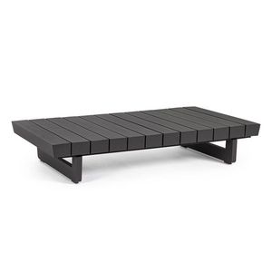 Masuta de cafea pentru gradina/terasa Infinity, Bizzotto, 126x73.5x24 cm, aluminiu, gri carbune imagine