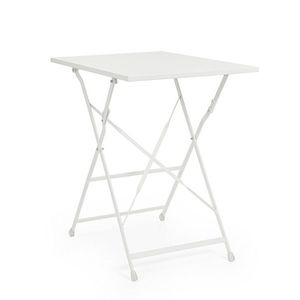 Masa pentru gradina Yasmin, Bizzotto, pliabila, 50x70x71 cm, otel, invelis e-coating, finisaj mat, alb imagine
