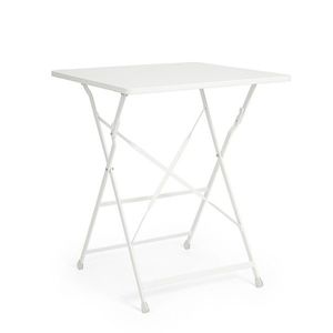 Masa pentru gradina Yasmin, Bizzotto, pliabila, 60x60x71 cm, otel, invelis e-coating, finisaj mat, alb imagine