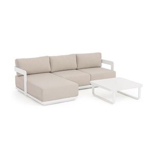 Set coltar de gradina/terasa si masuta 2 piese Mariel, Bizzotto, aluminiu/tesatura impermeabila Ofelin, bej imagine