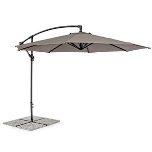 Umbrela pentru gradina/terasa Texas, Bizzotto, Ø300 cm, stalp 48 mm, stalp rotativ 360°, otel/poliester, grej imagine