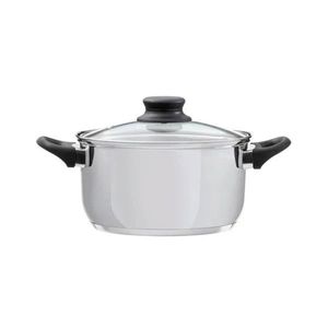 Oala cu capac Lima, Domotti, Ø22 cm, 4.7 L, inox/sticla, argintiu imagine