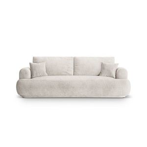 Canapea extensibila 3 locuri, Ella-193, Micadoni Home, 253x108x94 cm, tesatura structurata chenille, bej imagine