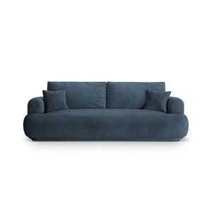 Canapea extensibila 3 locuri, Ella-193, Micadoni Home, 253x108x94 cm, tesatura structurata chenille, albastru inchis imagine