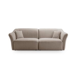 Canapea 3 locuri, Hailey, Micadoni Home, 206x102x79 cm, tesatura boucle, verde menta imagine