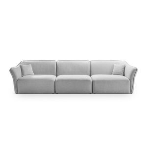 Canapea 5 locuri, Hailey, Micadoni Home, 292x102x79 cm, tesatura boucle, ivoriu imagine