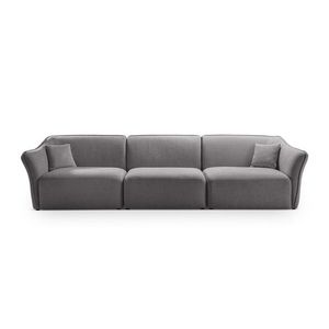 Canapea 5 locuri, Hailey, Micadoni Home, 292x102x79 cm, tesatura boucle, caramiziu imagine