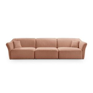 Canapea 5 locuri, Hailey, Micadoni Home, 292x102x79 cm, tesatura boucle, galben mustar imagine