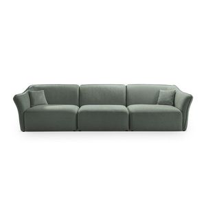 Canapea 5 locuri, Hailey, Micadoni Home, 292x102x79 cm, tesatura boucle, grafit imagine