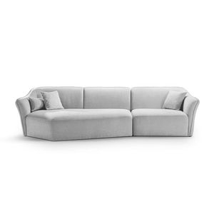 Coltar stanga 5 locuri, Hailey, Micadoni Home, 292x138x79 cm, tesatura boucle, ivoriu imagine
